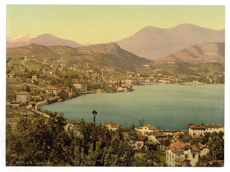 Lugano, from San Salvatore, Tessin, Switzerland-LCCN2001703233