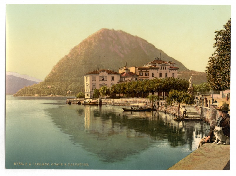 Lugano, the quay, and San Salvatore, Tessin, Switzerland-LCCN2001703241