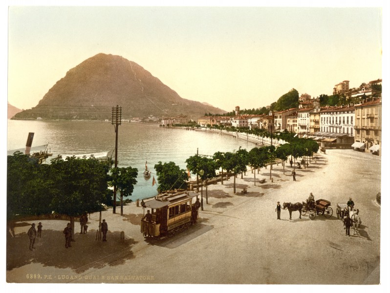 Lugano, the quay, and San Salvatore, Tessin, Switzerland-LCCN2001703242