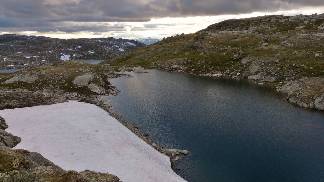 Small mountain pond at Sognefjellet