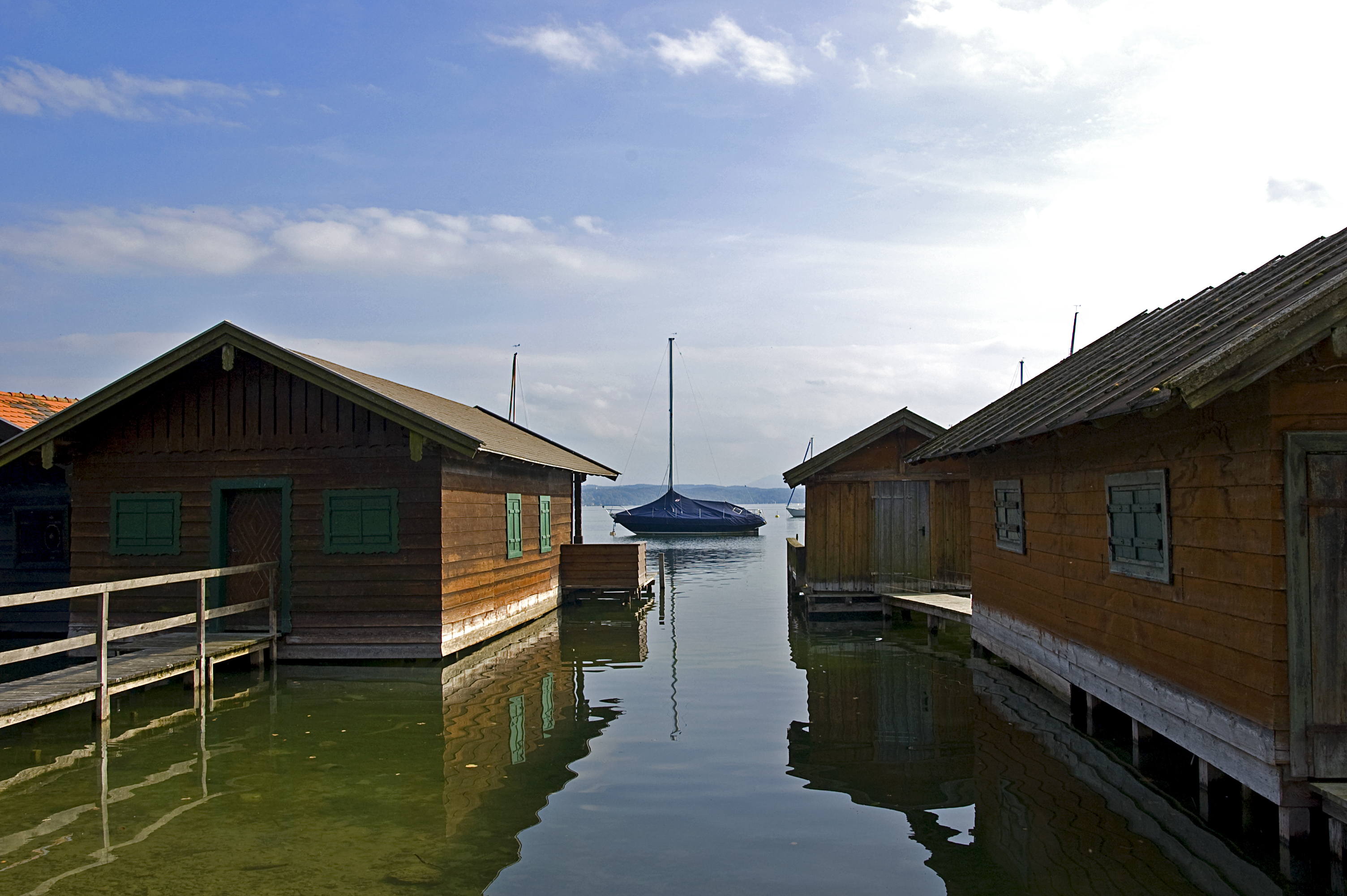 Tutzing - Bootshäuser am See