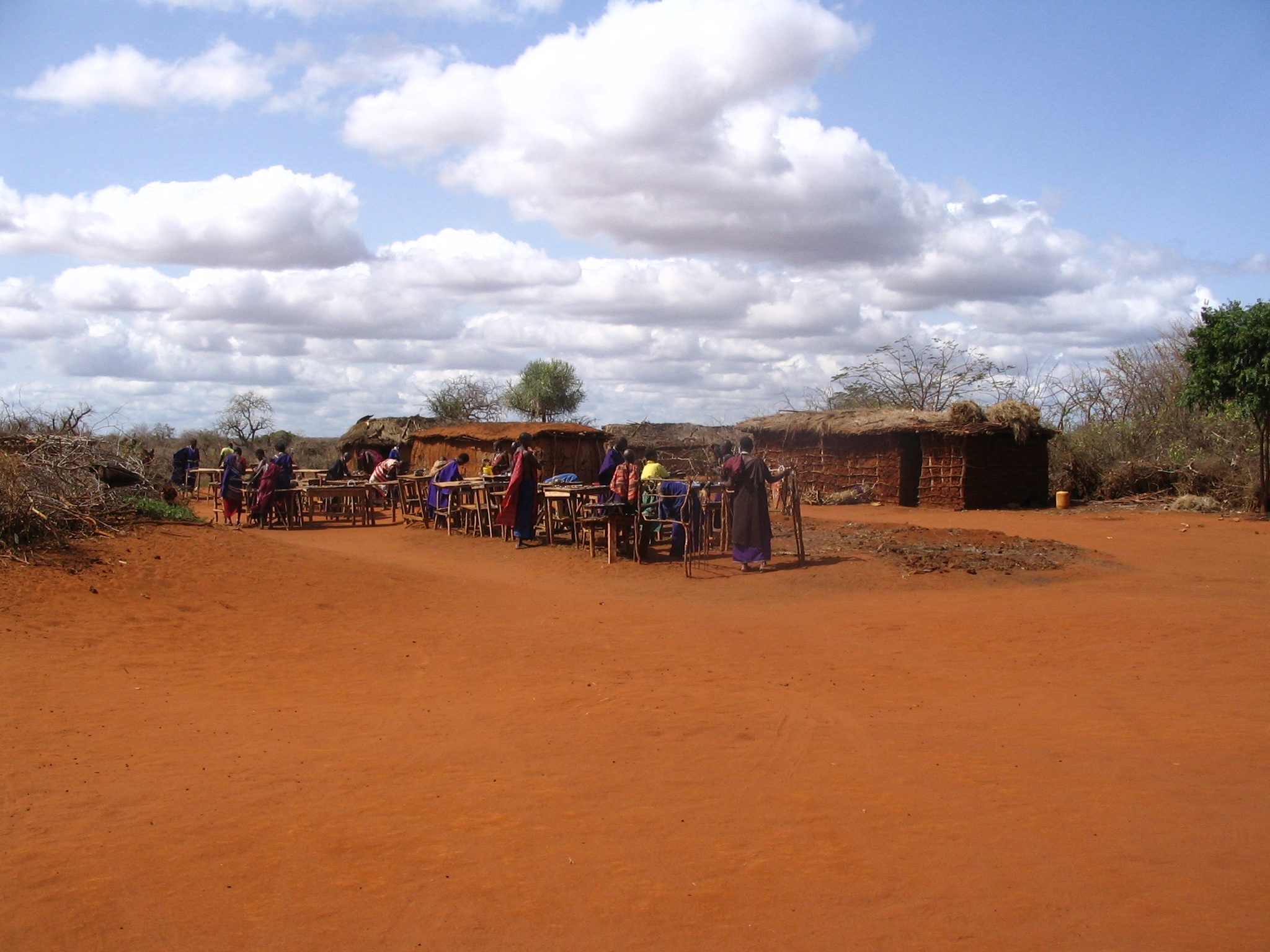Maasai village on the A109 road, Kenya