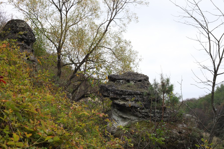 a landscape with rocks in the beginning of October 2012 in Lviv region of Ukraine, picture 1