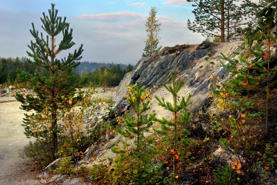 Mountain park Ruskeala in Karelia.Russia