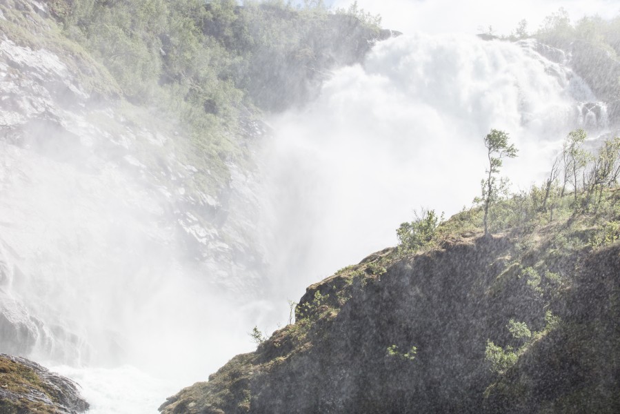 Kjosfossen waterfall, near Flåm, Norway, June 2014, picture 45