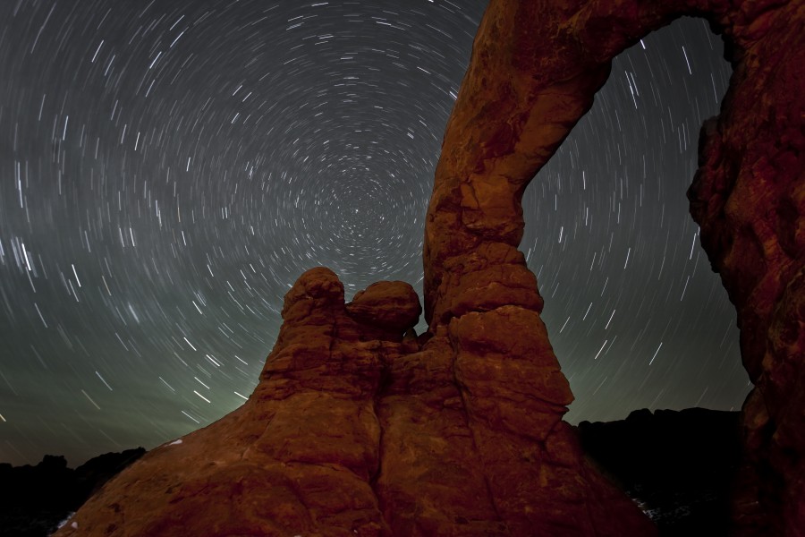 Turret Arch with Star Trails (8405369443)