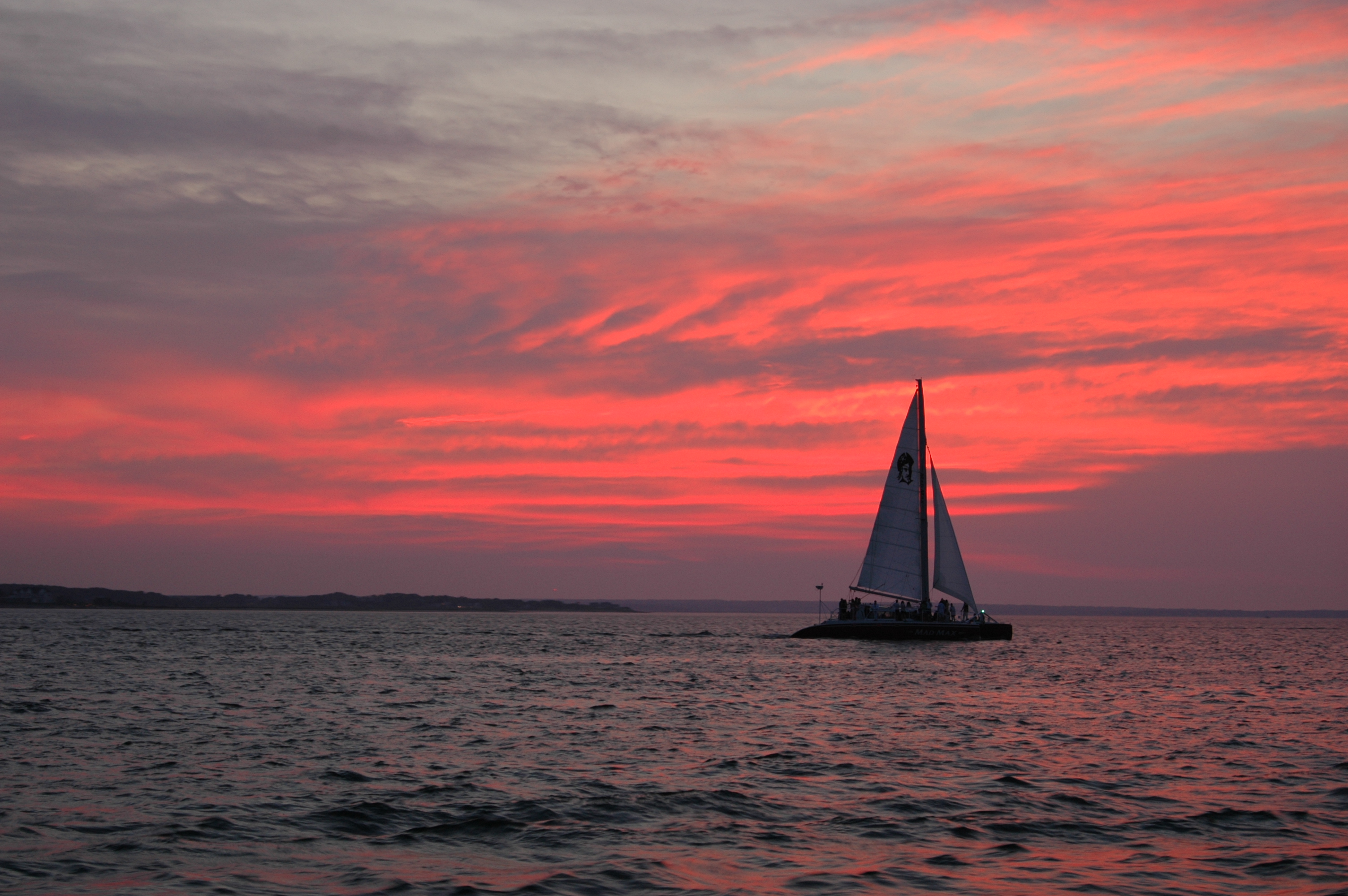 Red Sunset & Sailboat