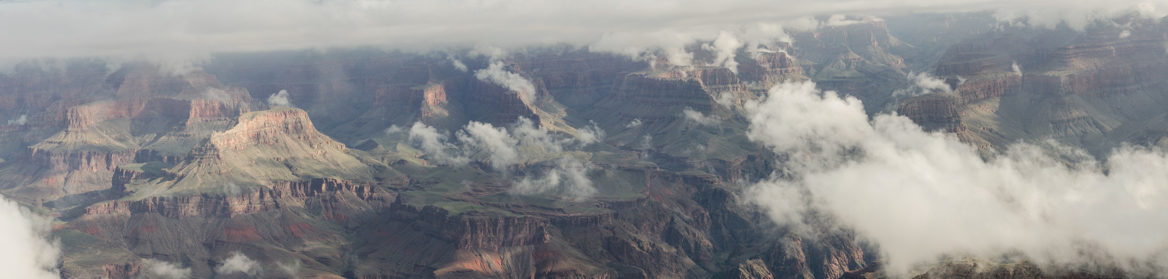Grand Canyon Mather Point Cloudy Panorama 2013