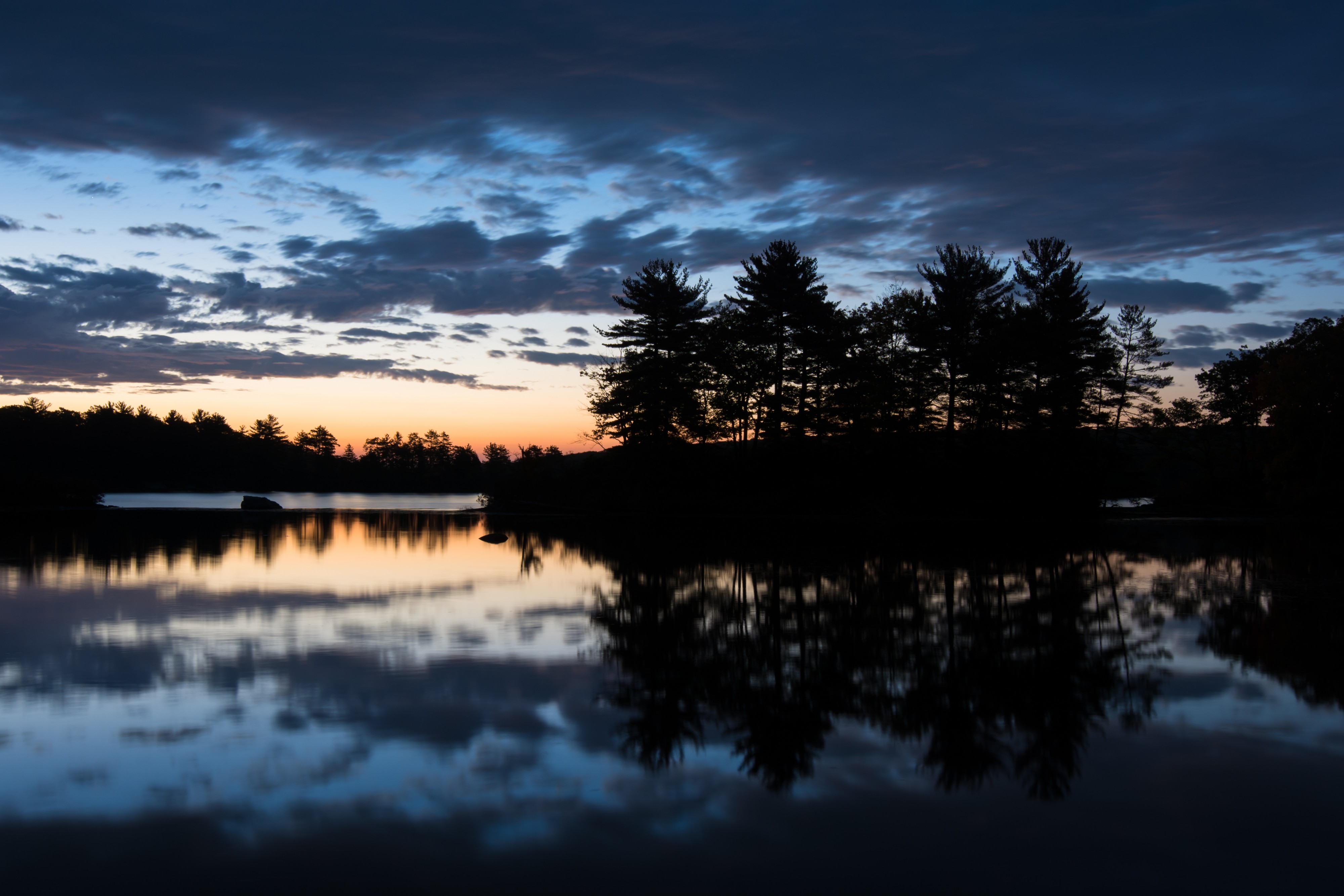 Lake Tiorati at twilight
