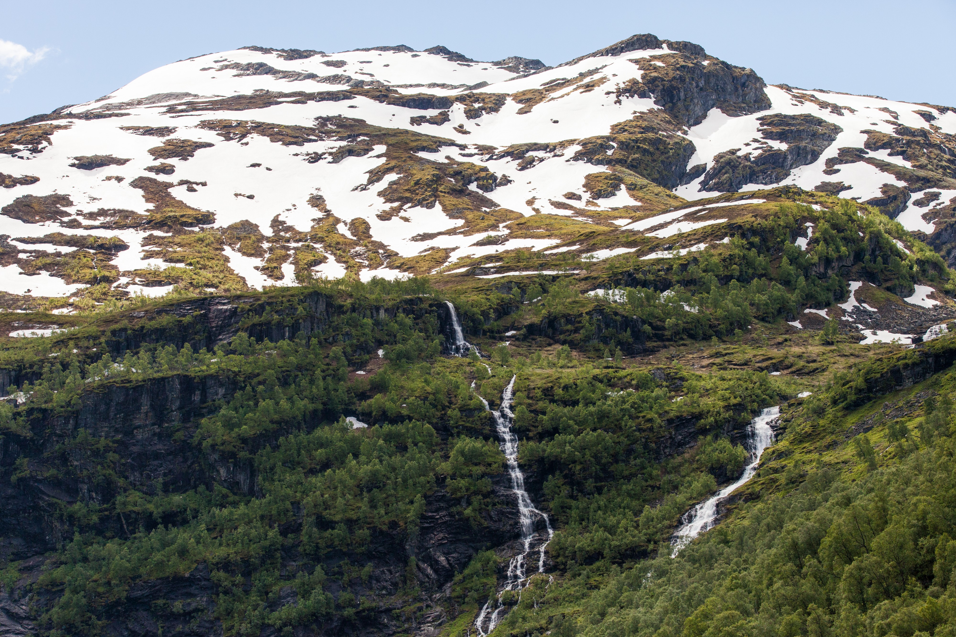 waterfalls in Norway seen from a Flåm line train open window, near Flåm, June 2014, picture 29