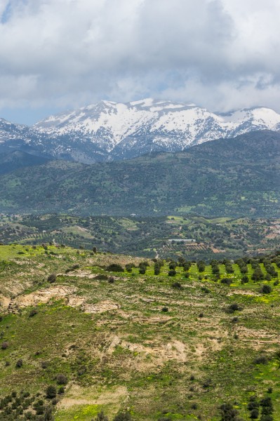 Chaîne du Mont Ida vue de Phaïstos Crete
