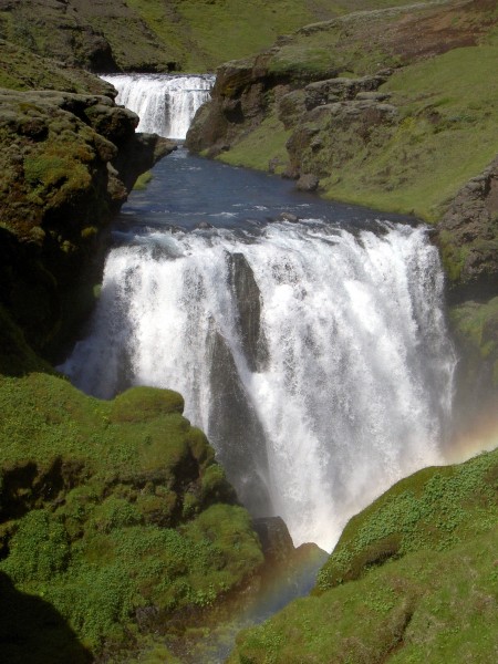 Upper waterfalls of the Skogafoss Iceland 2005 9