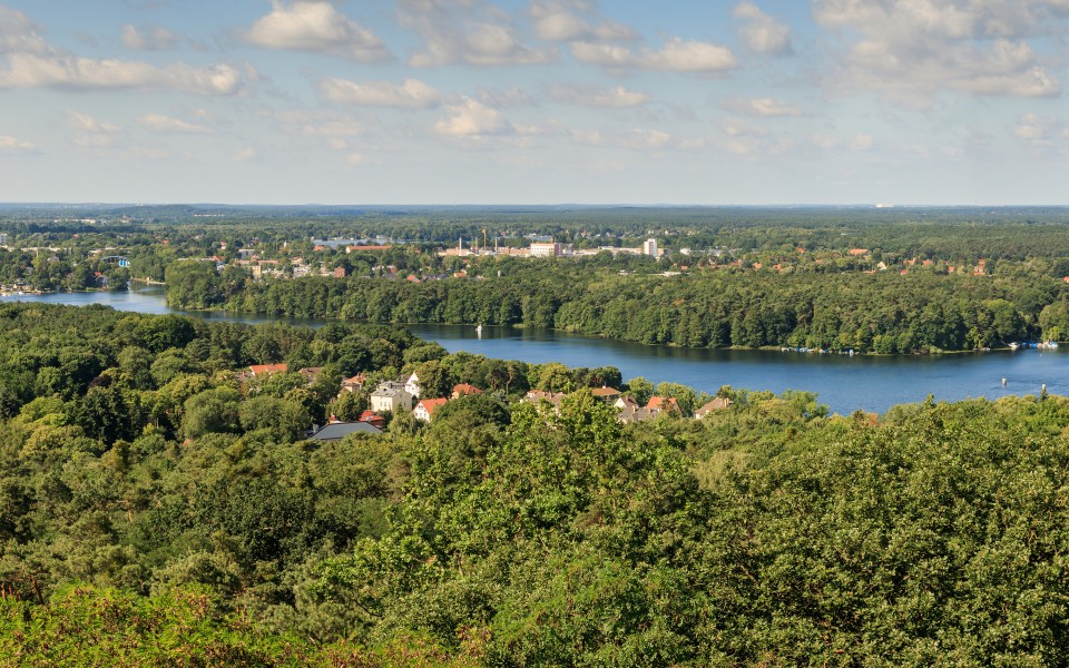 Woltersdorf view from Kranichsberg tower 01