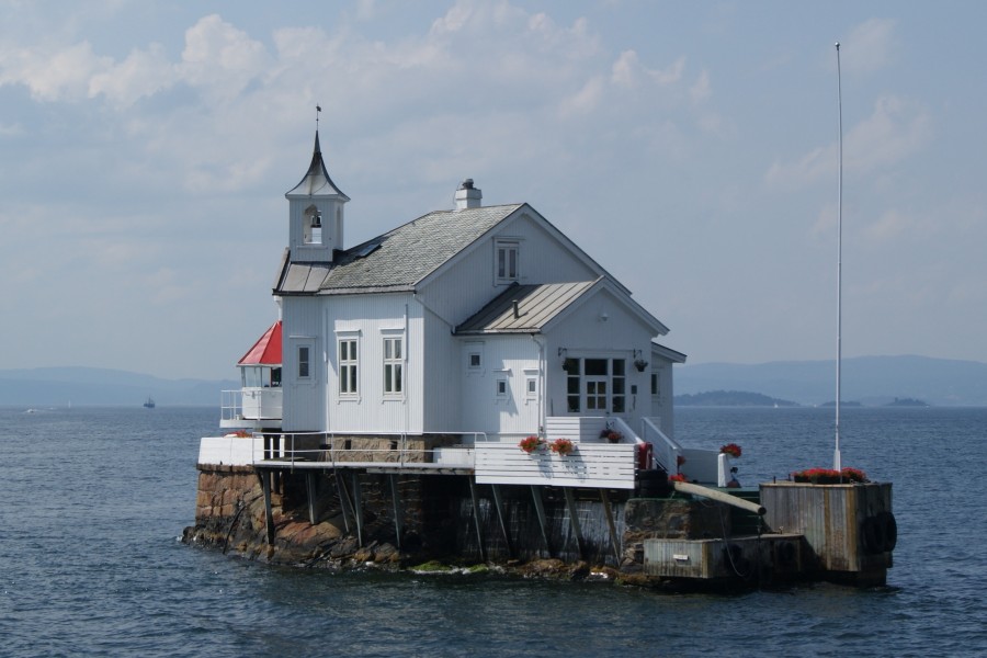 A1 Lighthouse in the Oslo Fjord Norway