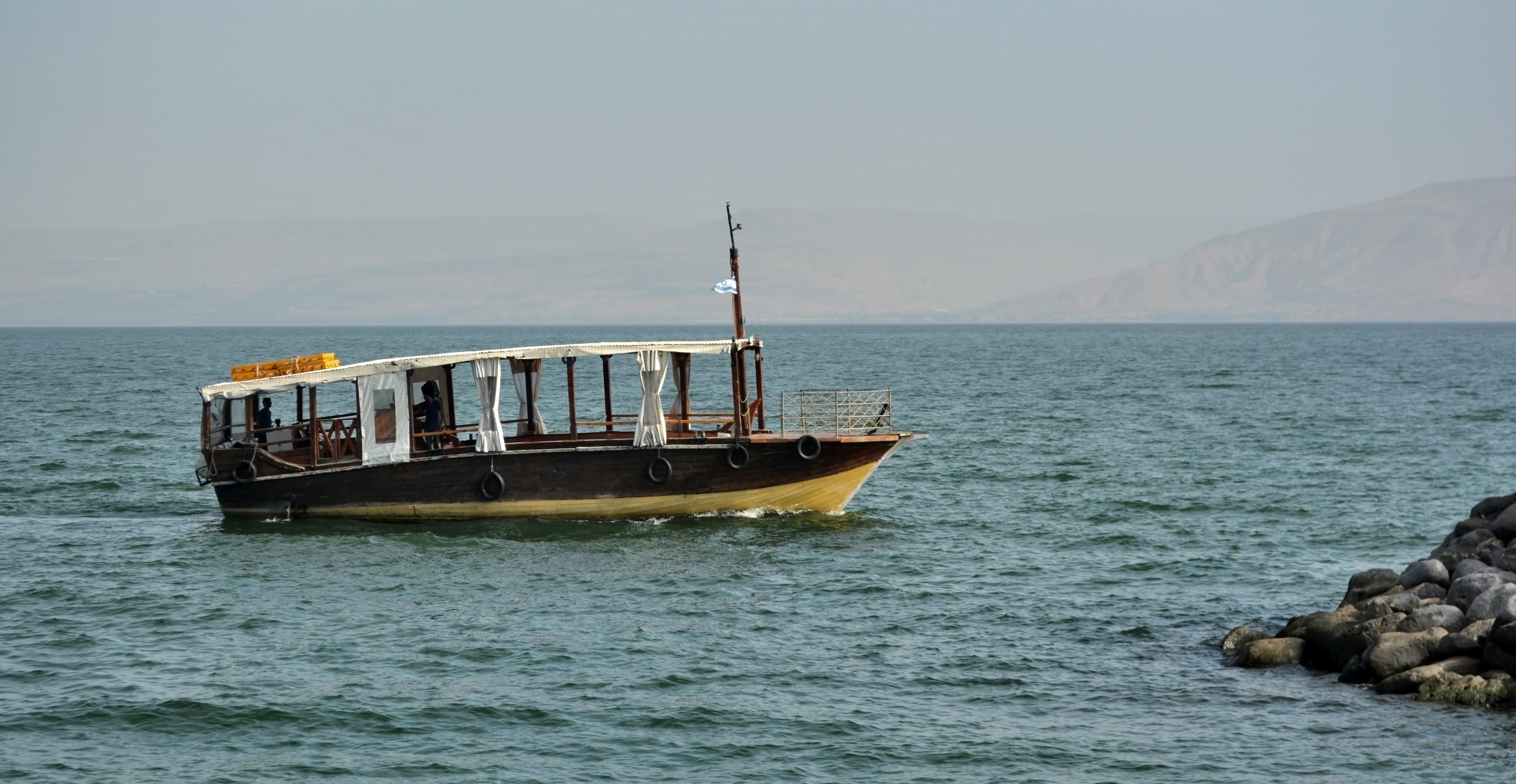 Wooden longboat, Israel. 01