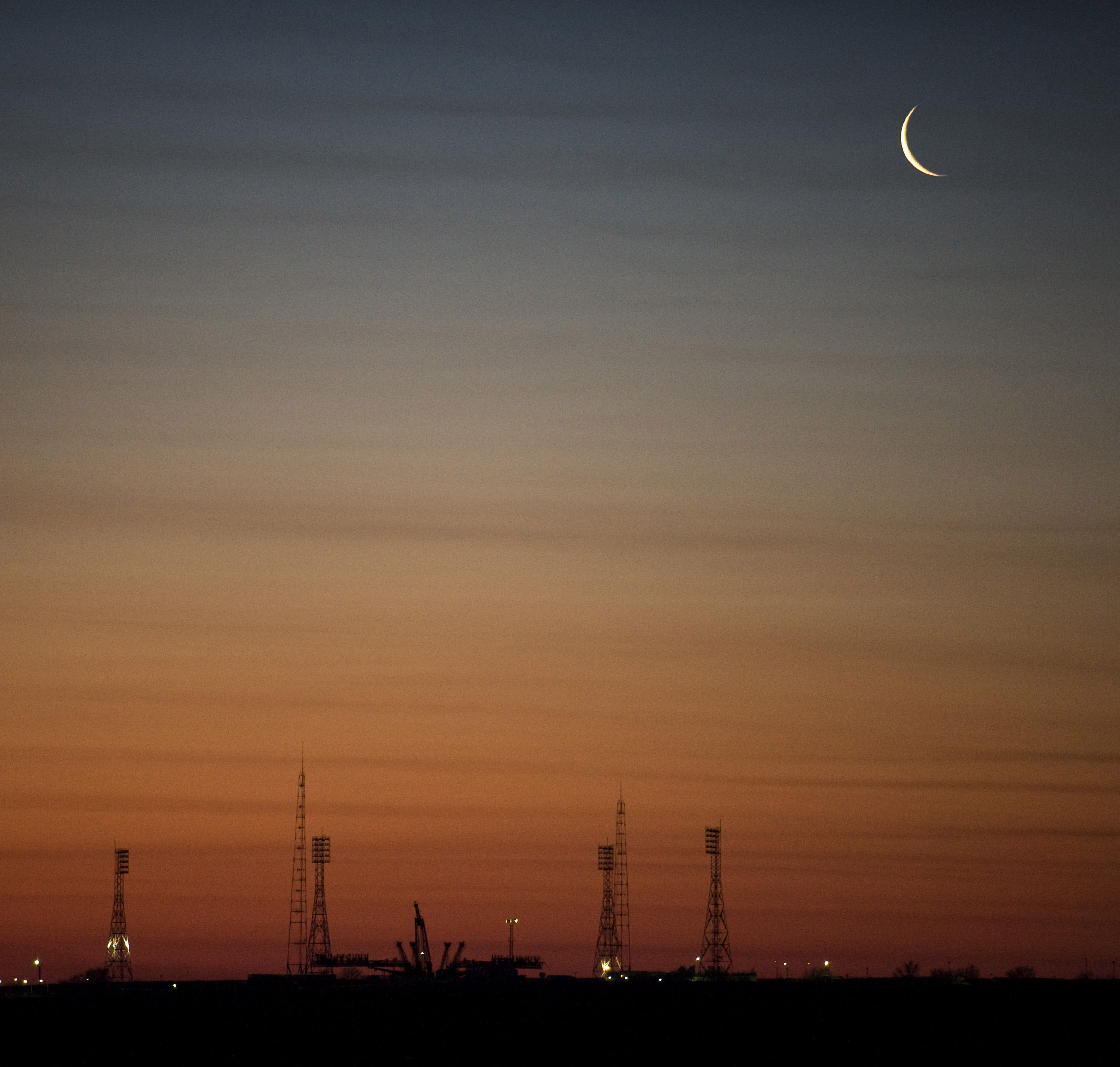 Baikonur cosmodrome at dawn