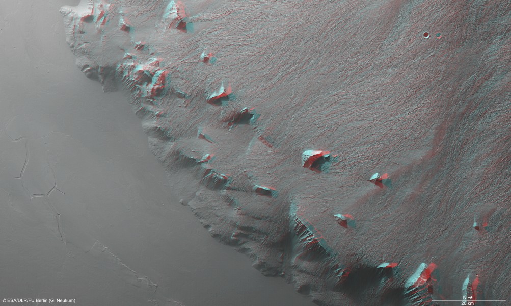 Olympus Mons flank 3D ESA294215