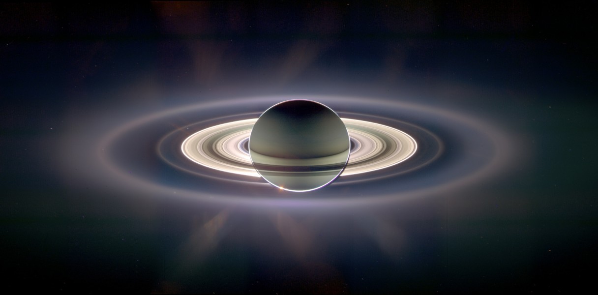 Saturn eclipse exaggerated