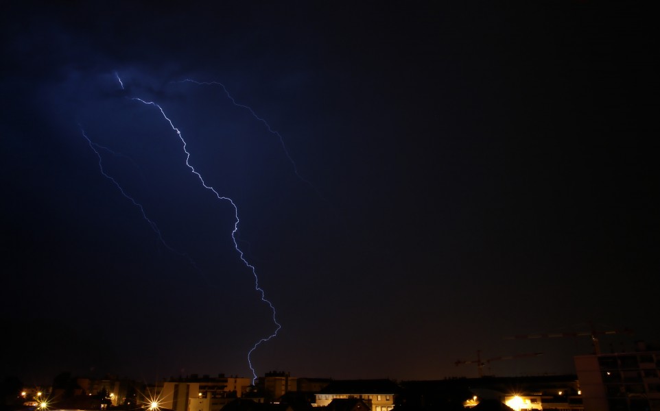 Thunderstorm in Annemasse, France