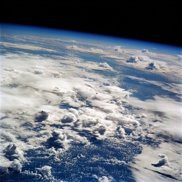 Thunderstorms over the Pacific seen from Earth orbit on STS-64