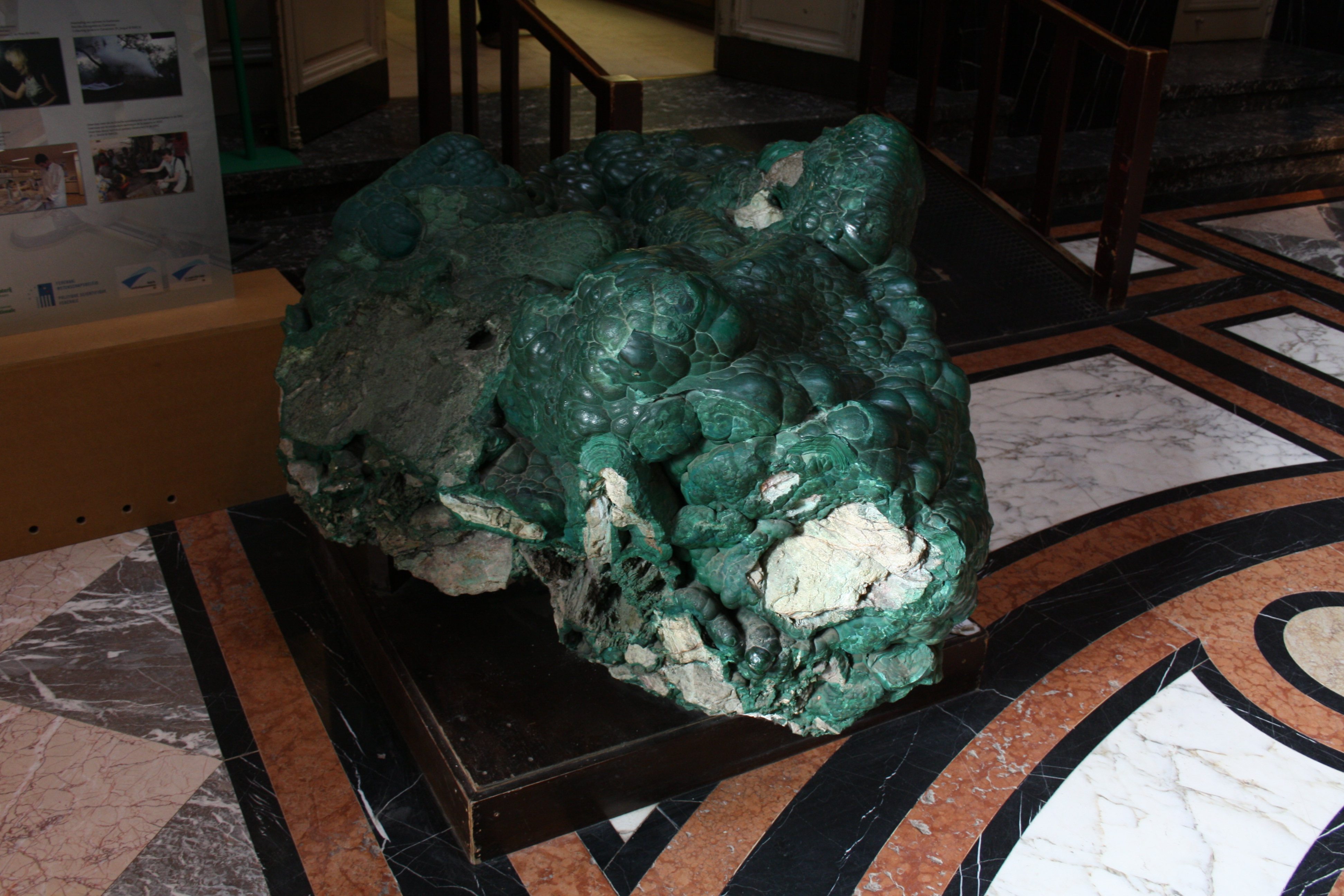 Malachite in the Royal Museum for Central Africa general view