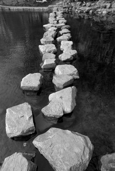 Path of stone on water