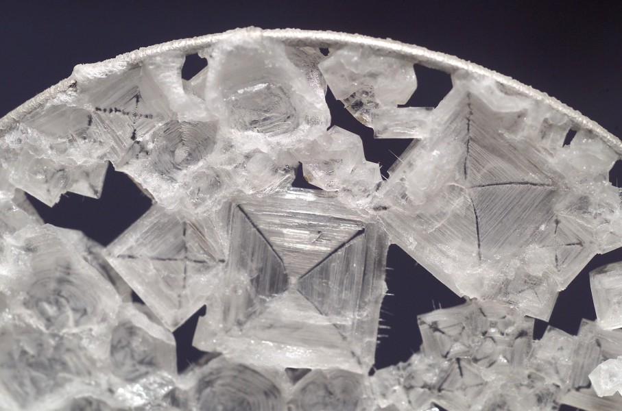 Sodium chloride crystals aboard ISS