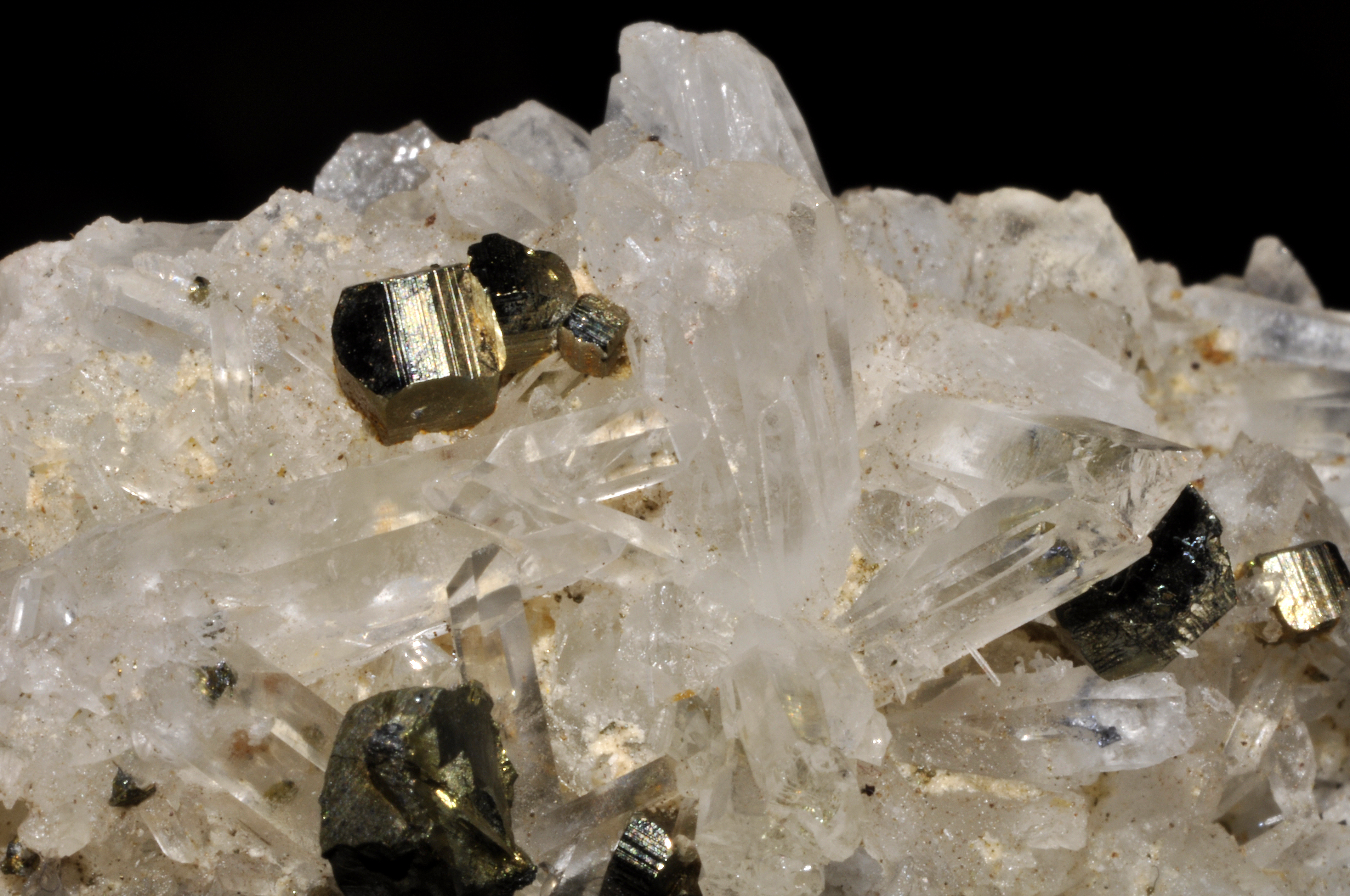 Pyrite sur quartz 3(Mexique)