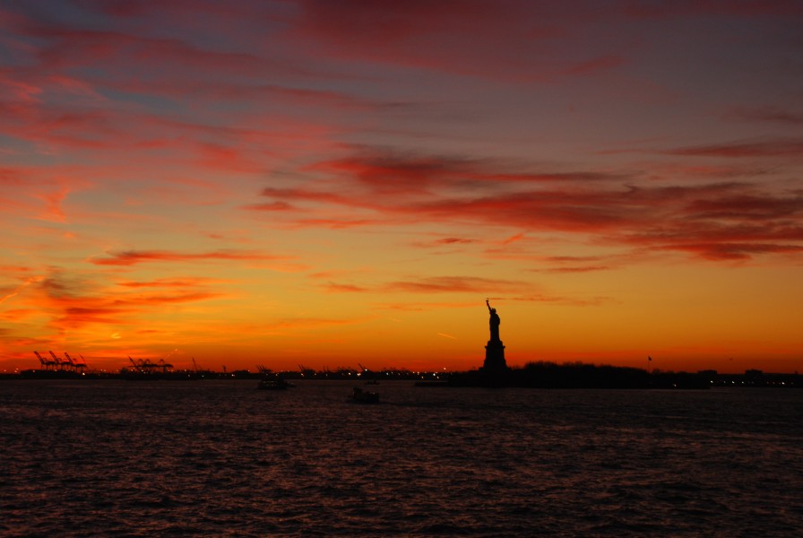 Liberty Statue Twilight