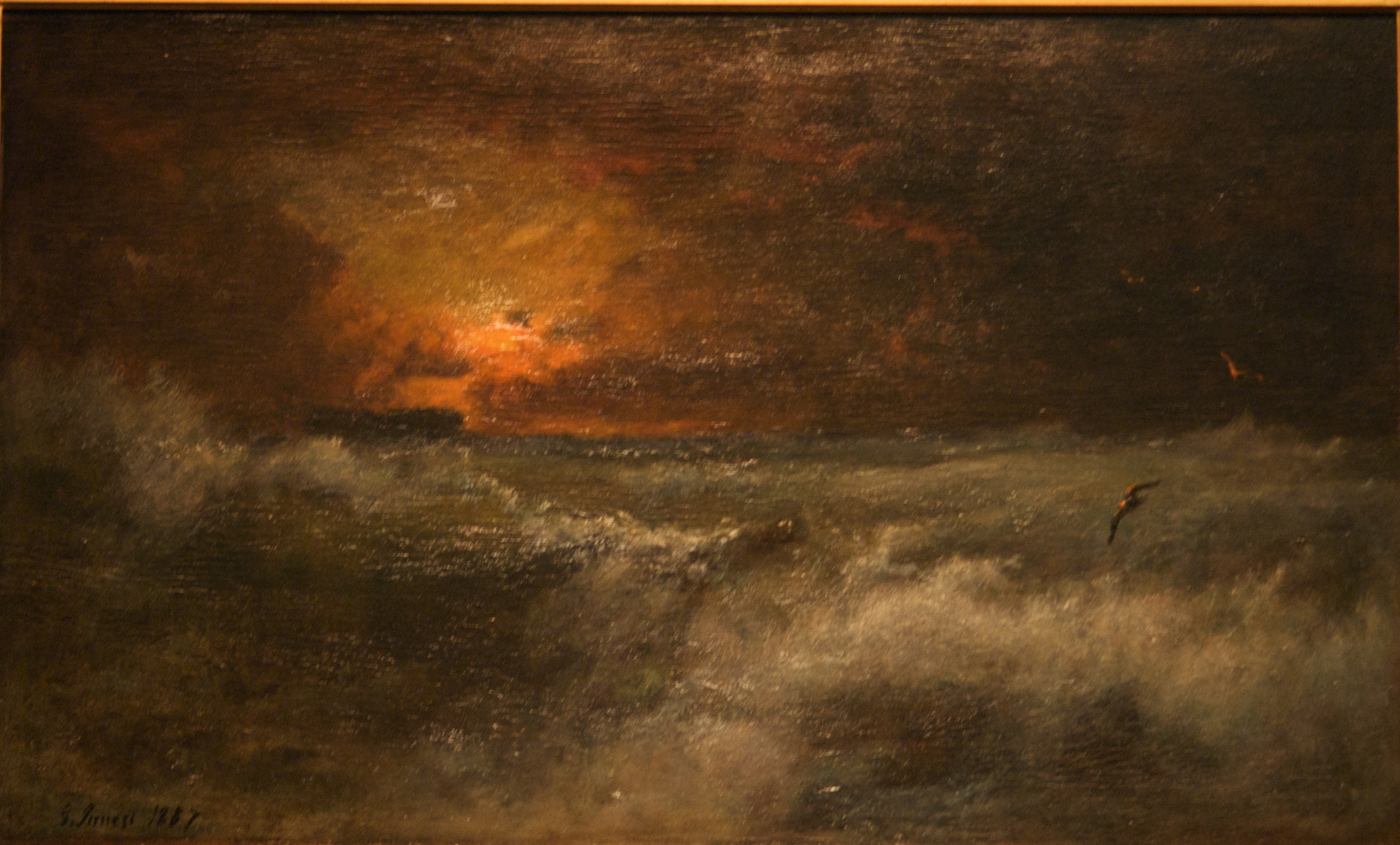 WLA brooklynmuseum George Inness Sunset over the Sea 1887