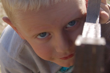 Shy young boy