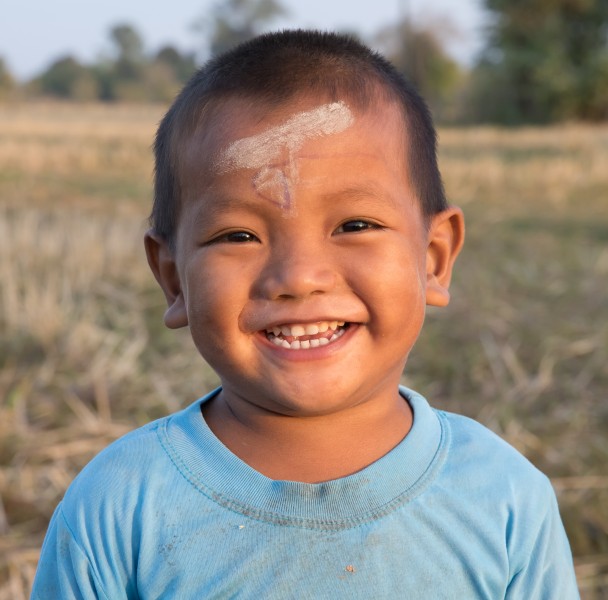 Little boy of Laos laughing