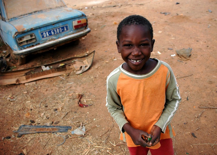 Senegalese boy smiling