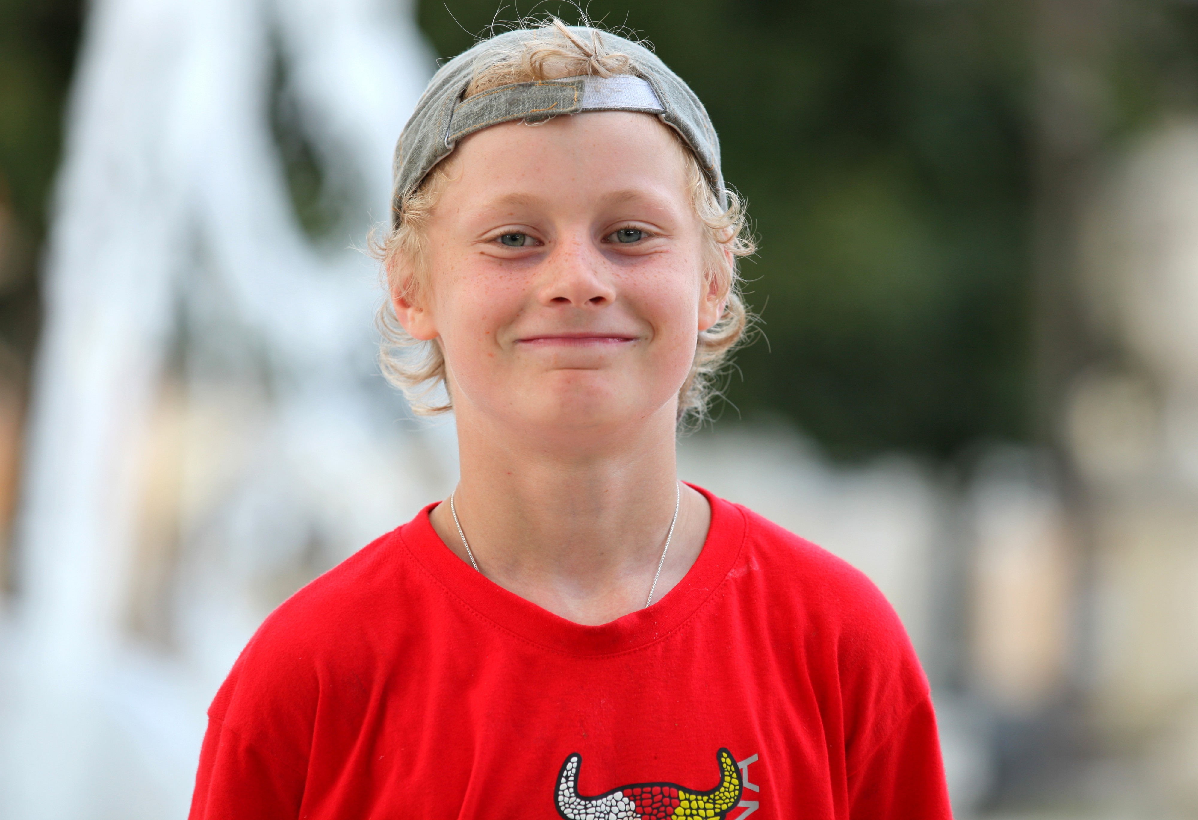 a young blond boy photographed in August 2013