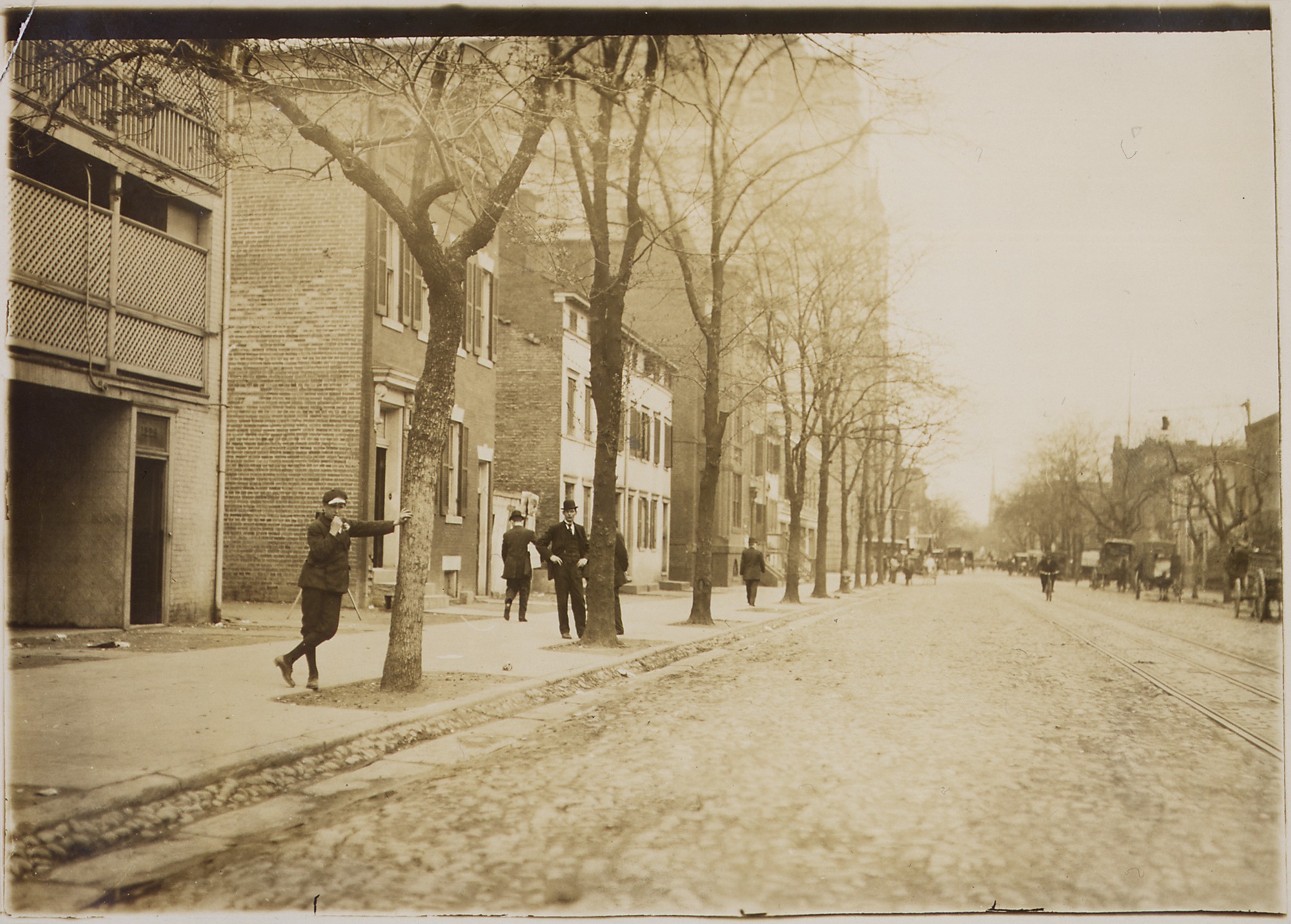 View of Red Light District on C Street, N.W. near 13th, with Griffin Veatch who was showing the photographer around... - NARA - 306627