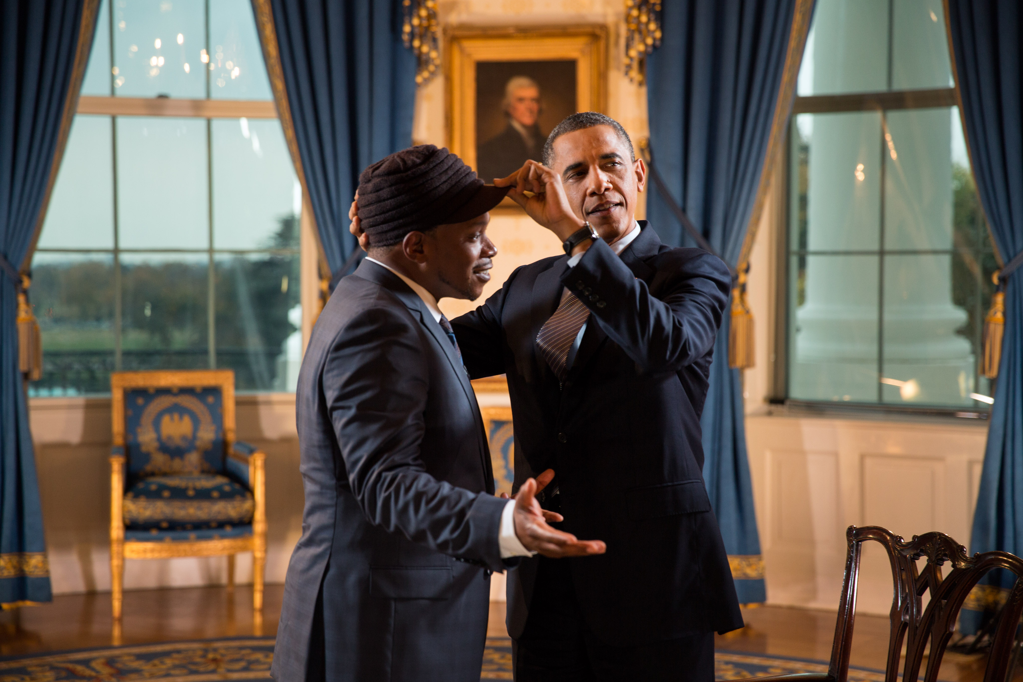 Barack Obama and Sway Calloway