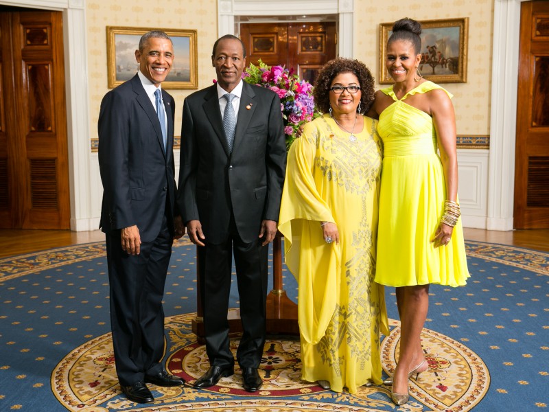 Blaise Compaoré with Obamas 2014