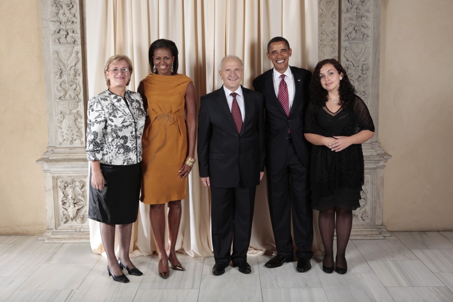 Fatmir Sejdiu with Obamas