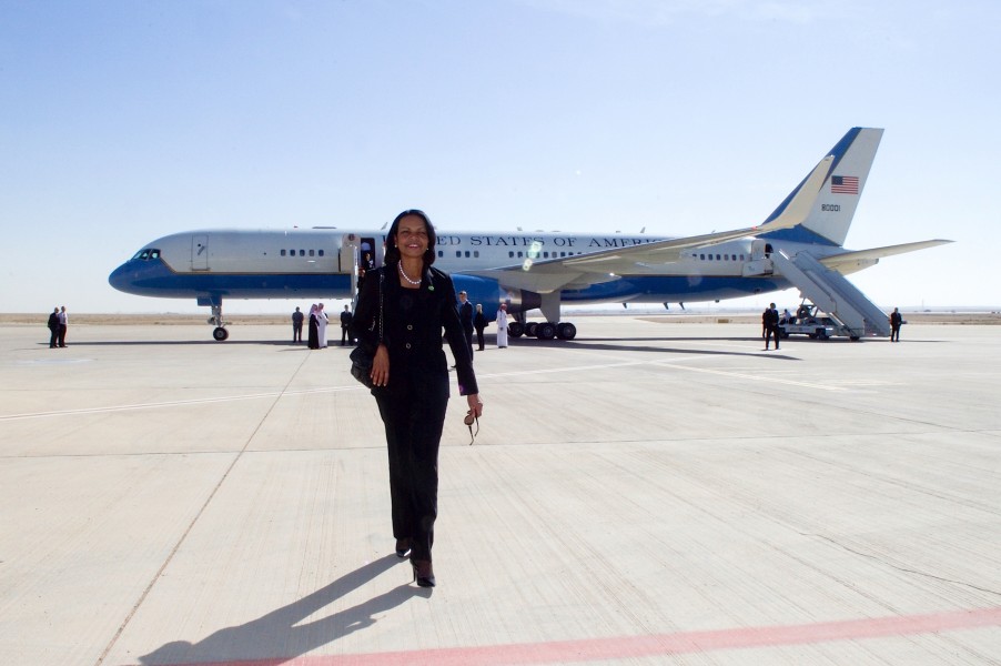 Former Secretary of State Condoleezza Rice Arrives at King Khaled International Airport