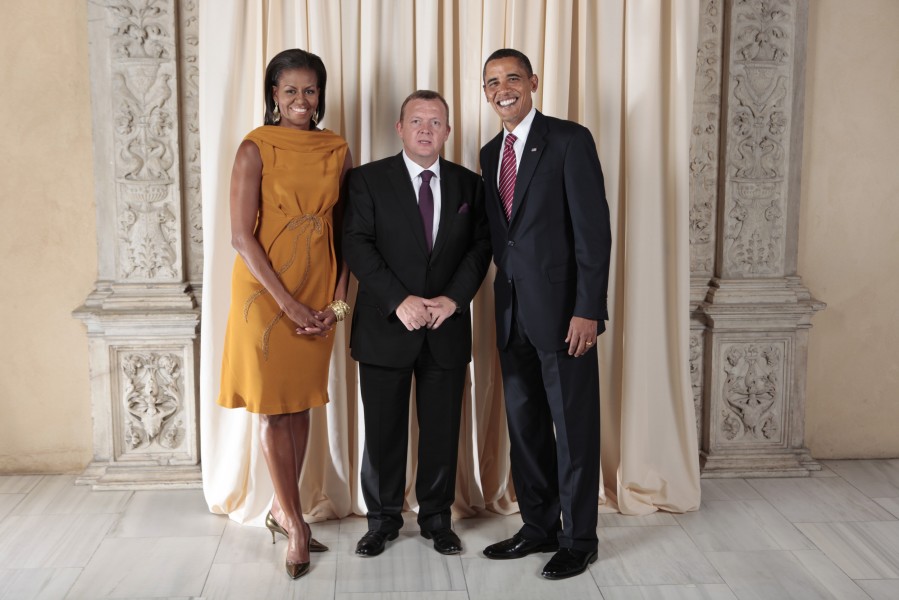 Lars Lokke Rasmussen with Obamas