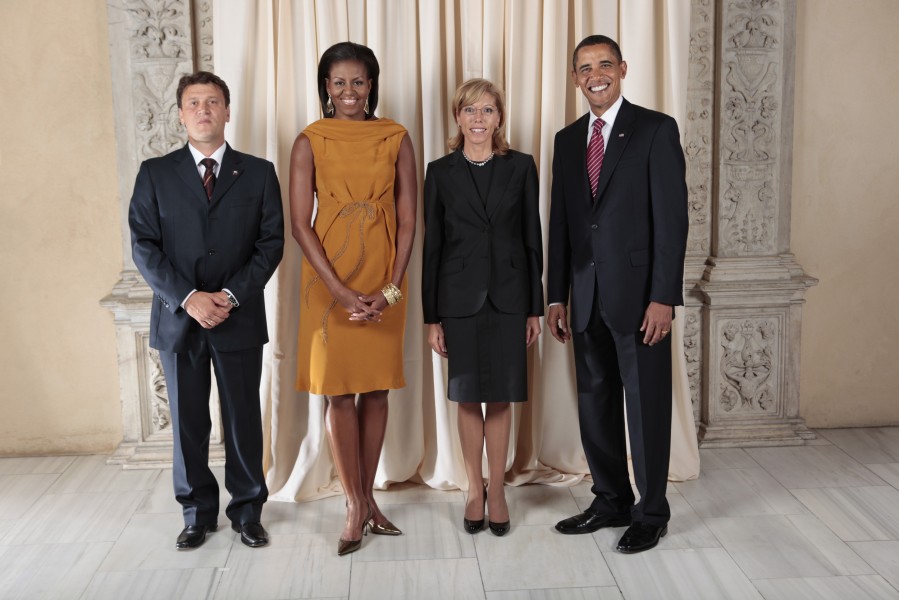 Rumiana Jeleva with Obamas
