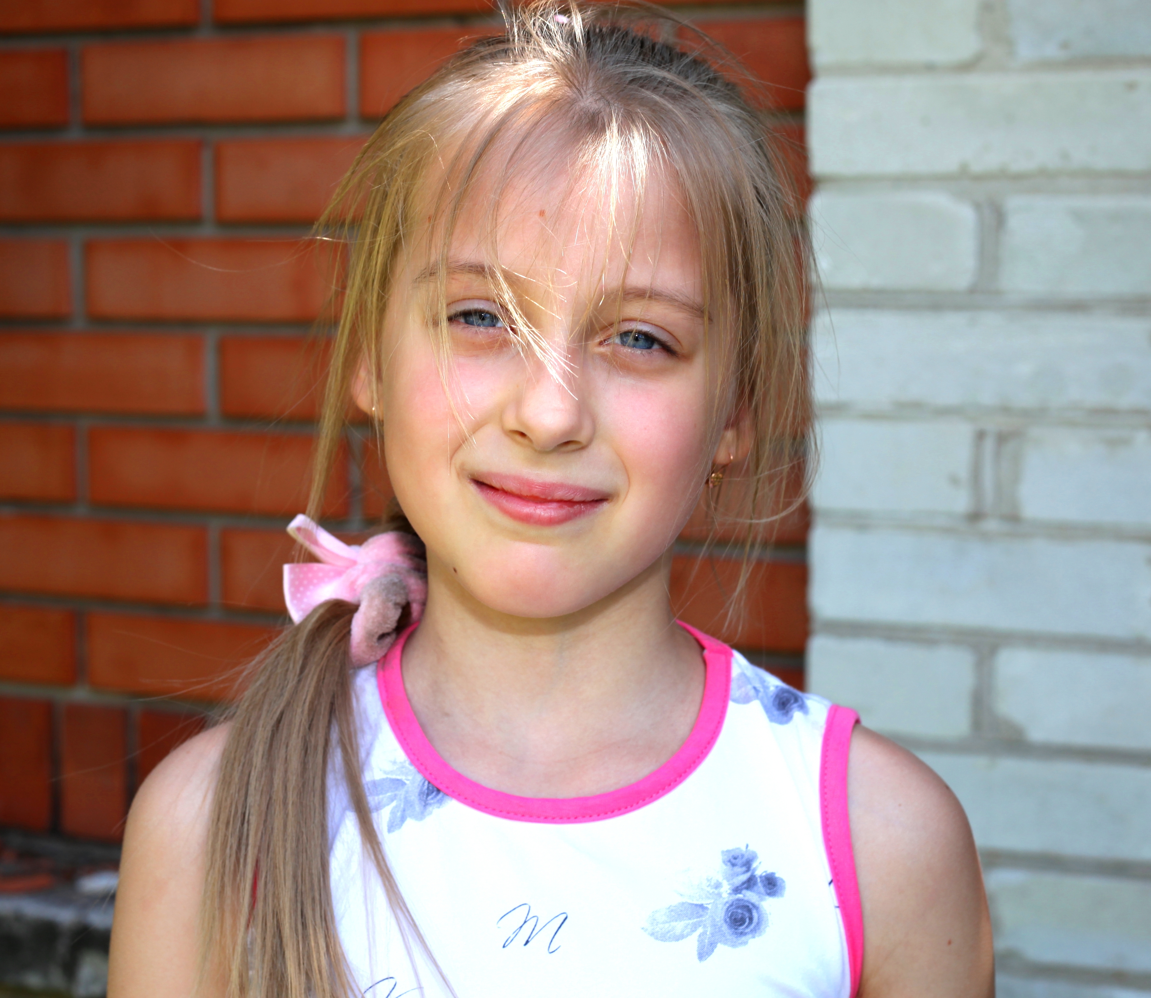 a really pretty young blond Catholic girl photographed in May 2013, portrait 2/7