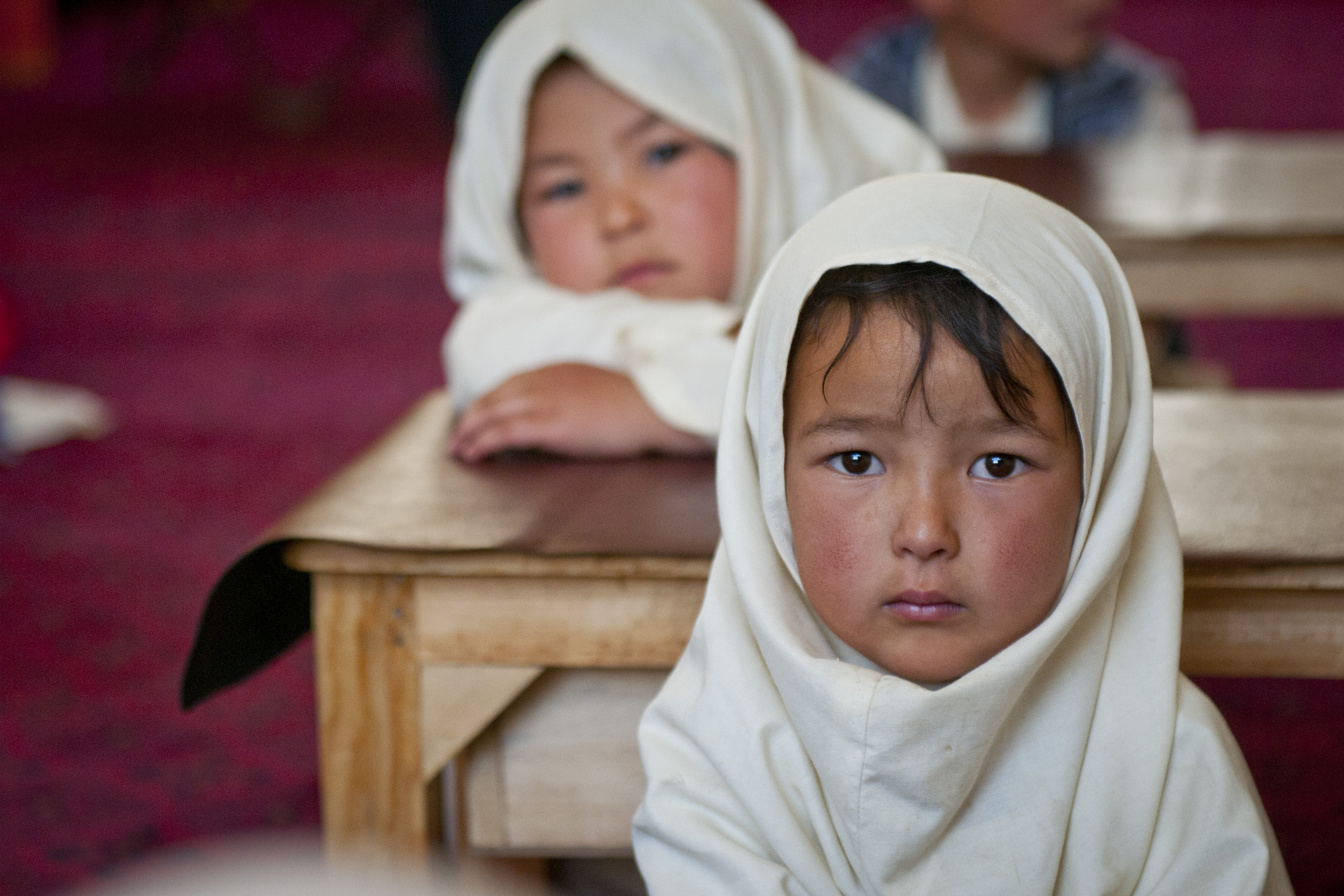 Afghan students in Bamyan