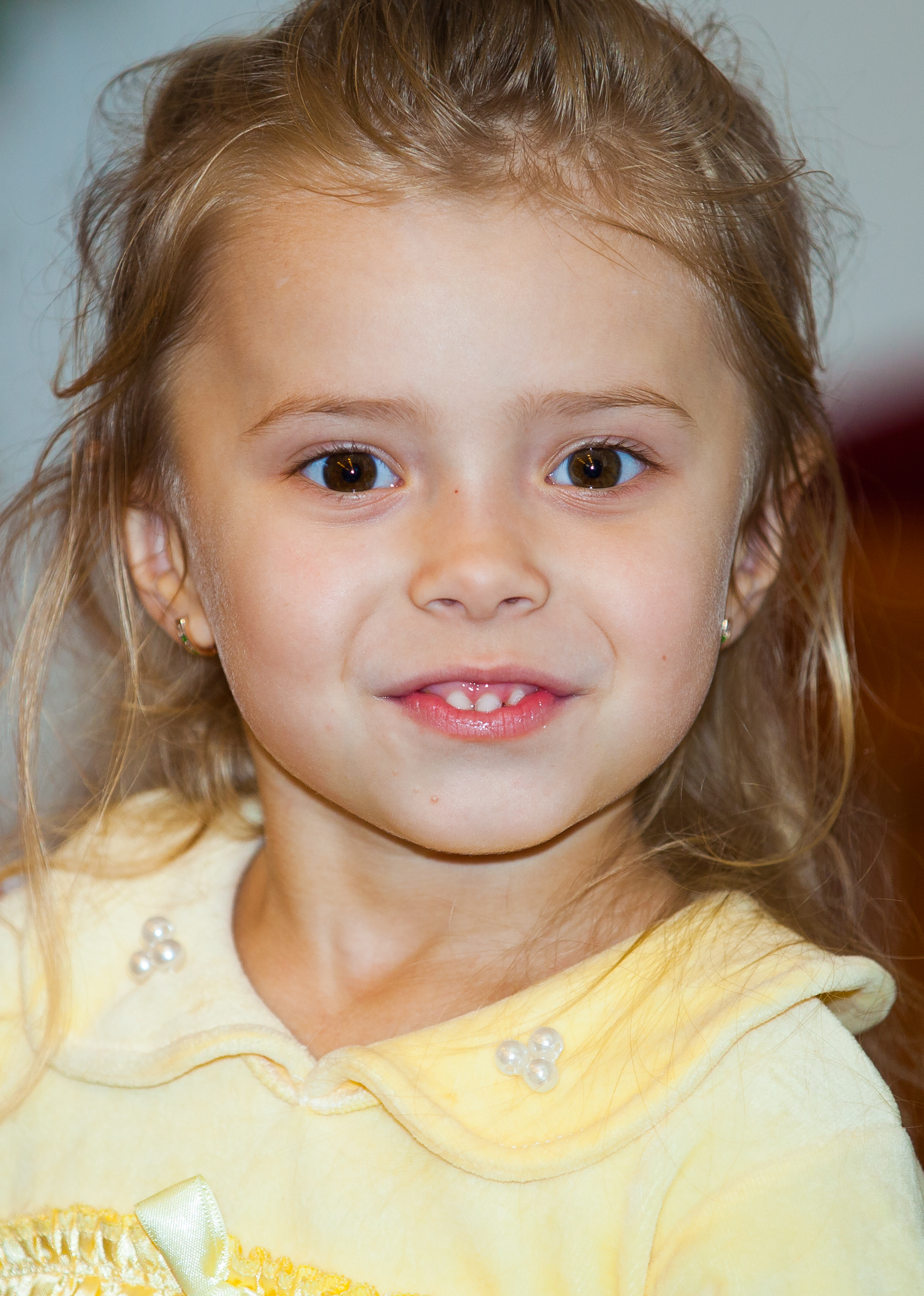 an amazing blond child girl in a Catholic kindergarten photographed in November 2013, picture 5