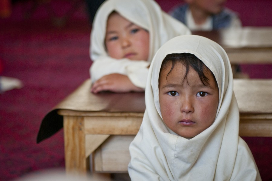 Afghan students in Bamyan