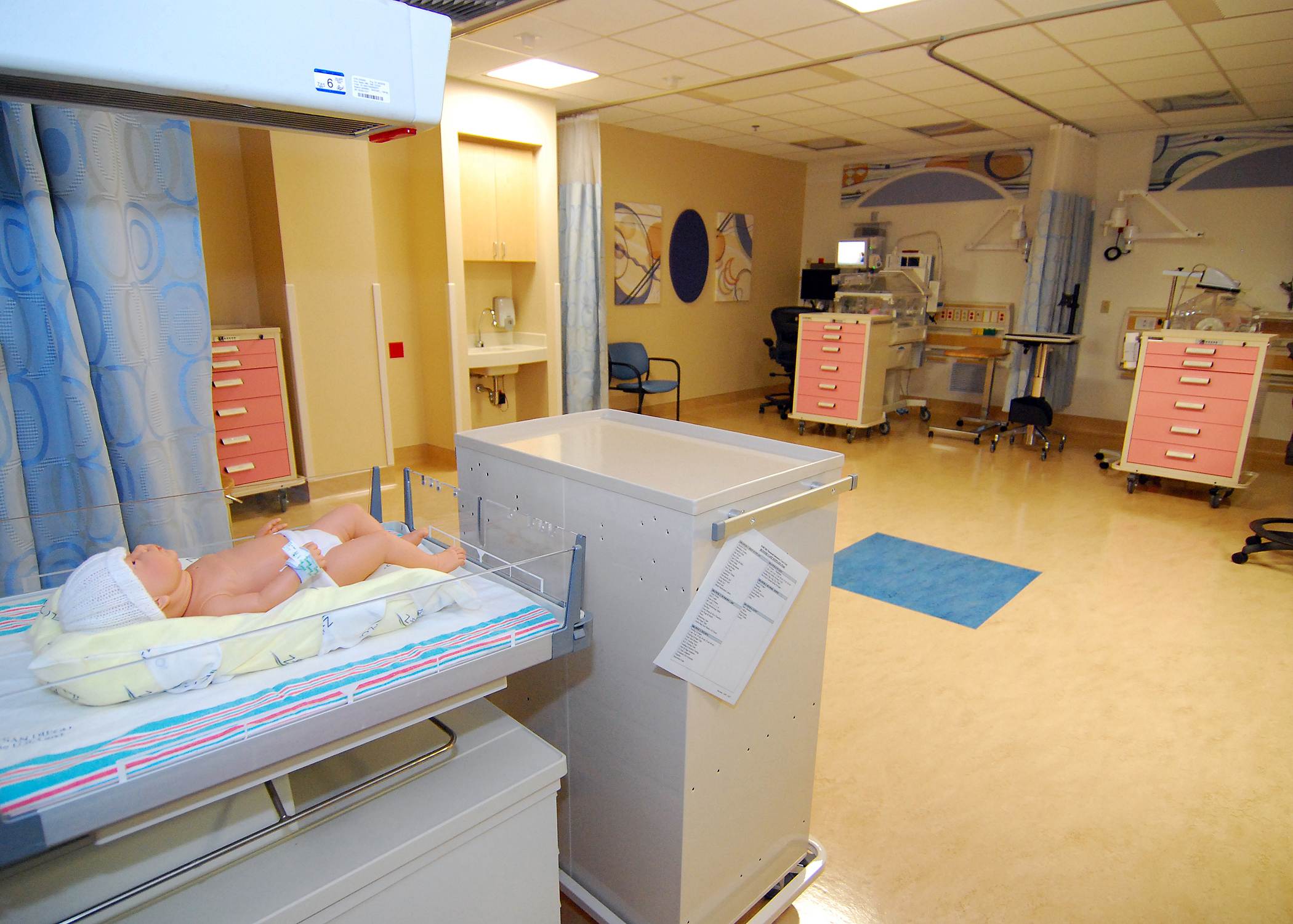 US Navy 090814-N-6326B-001 A mock set-up of the new pod design in the Neonatal Intensive Care Unit (NICU) at Naval Medical Center San Diego (NMCSD) is on display during an open house