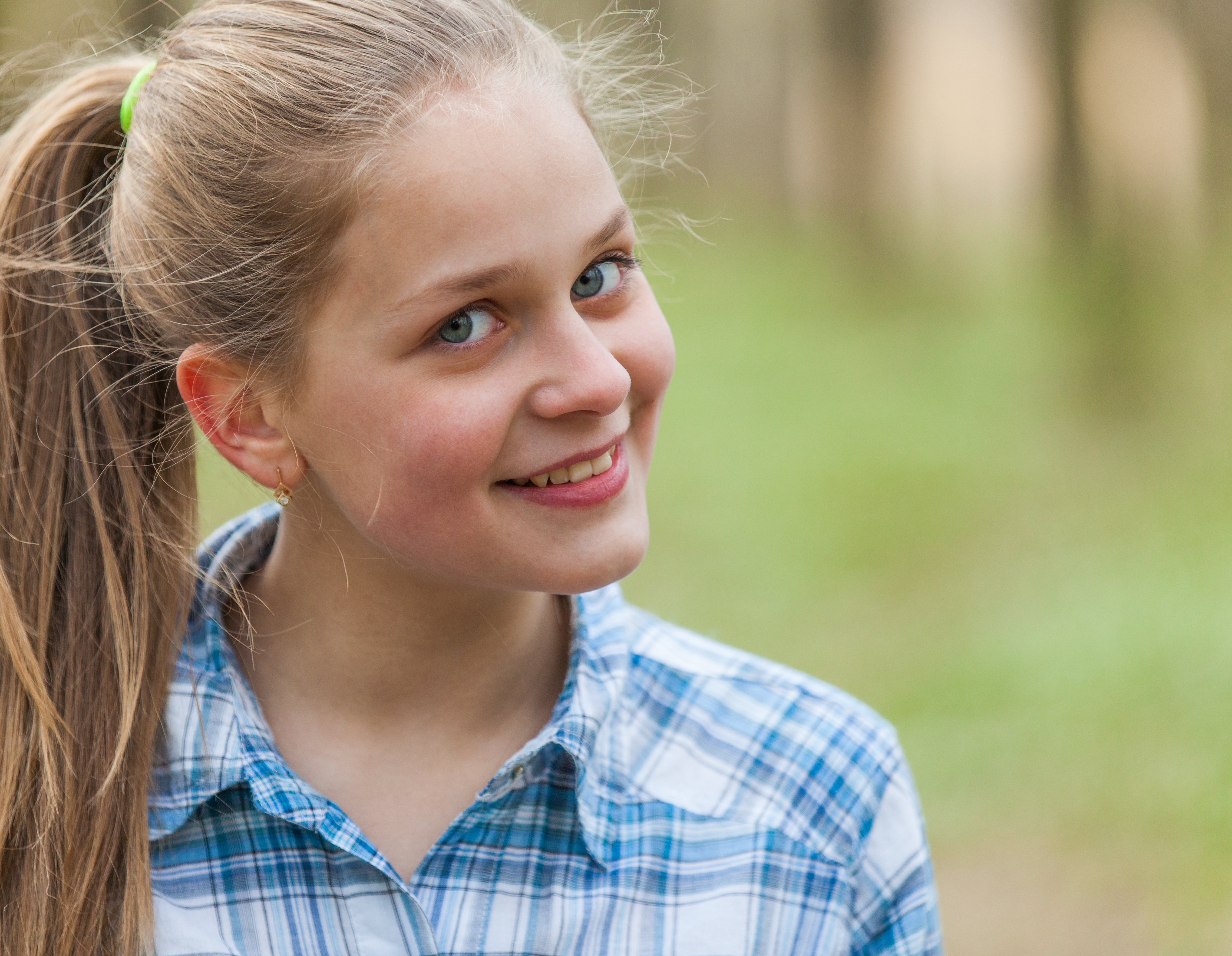 a cute blond 12-year-old girl photographed in April 2015, picture 8
