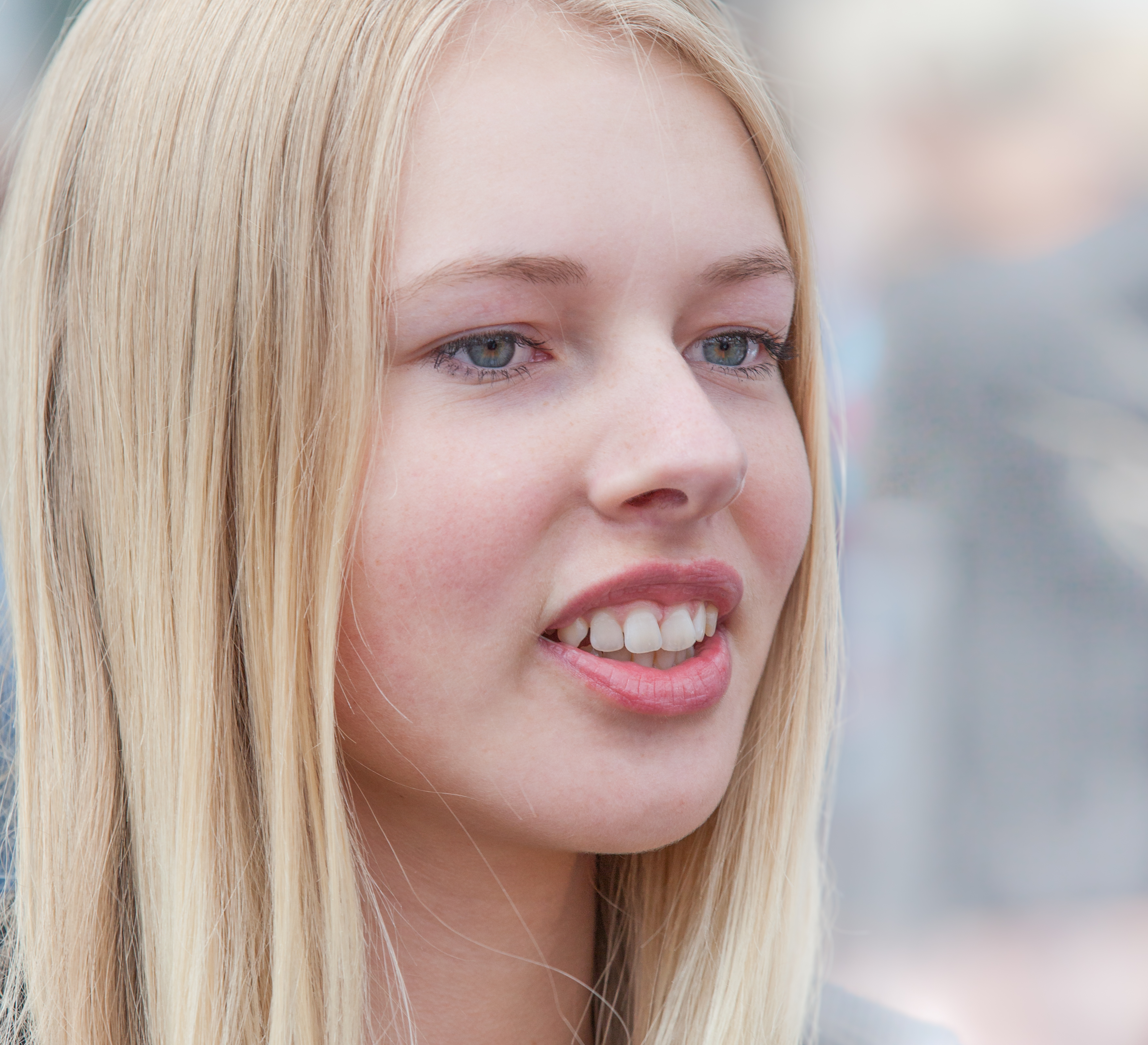a cute fair-haired girl in Copenhagen, Denmark, in June 2014, picture 67