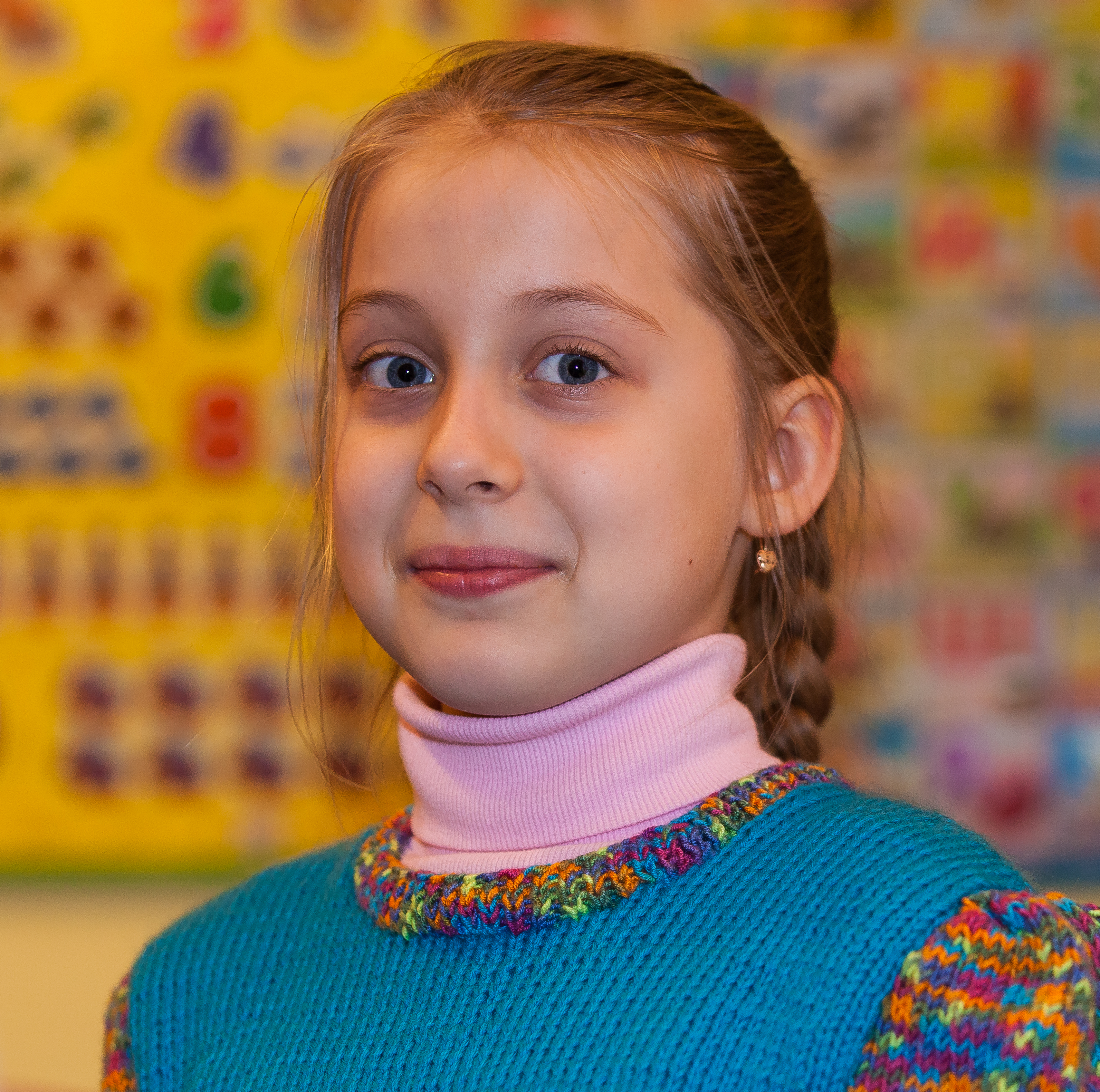 a young Catholic fair-haired pretty girl photographed in March 2014, image 1/6