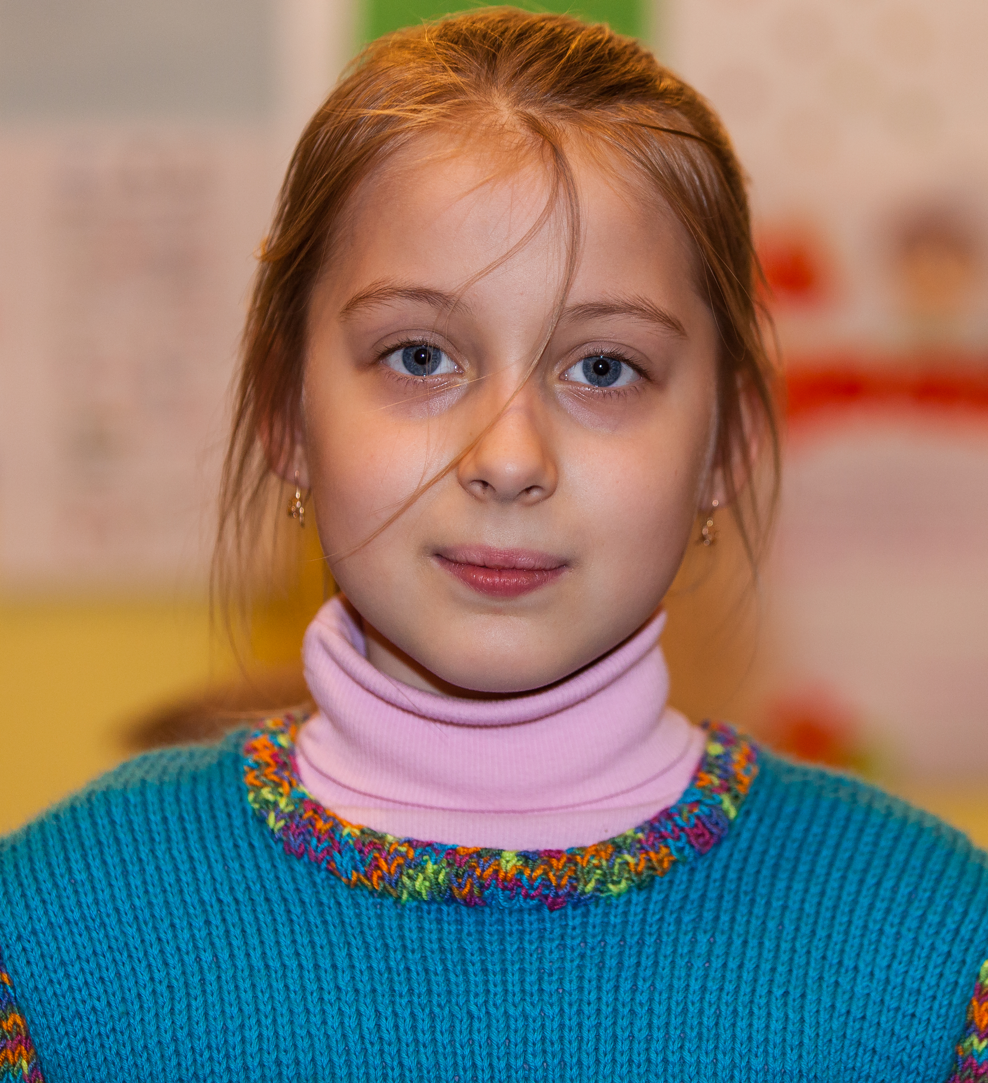a young Catholic fair-haired pretty girl photographed in March 2014, image 2/6